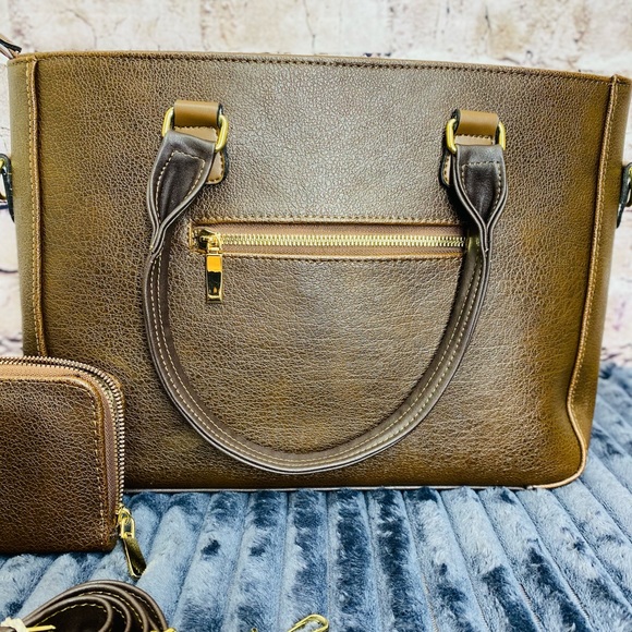Mari Brown leather wallet set bag - Picture 5 of 8